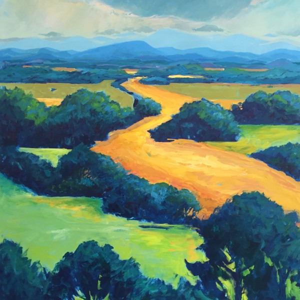 Blue Ridge Landscape No. 1, acrylic on panel, 60 x 48 inches, 2016-255, SOLD