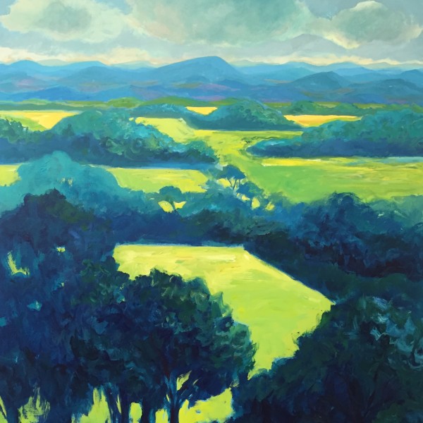 Blue Ridge Landscape No. 2, acrylic on panel, 60 x 48 inches, 2016-256, SOLD