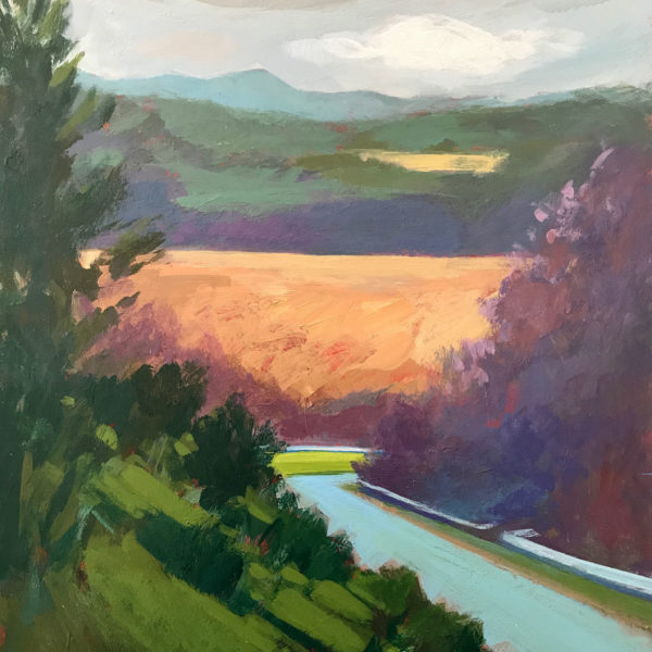 Blue Ridge Landscape, acrylic on panel, 12 x 9 inches, 2017-013, SOLD