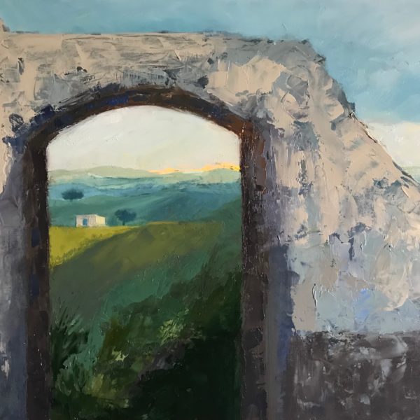 Ruins, Andalucia, oil on panel, 12 x 16 inches, 2018-015, NFS