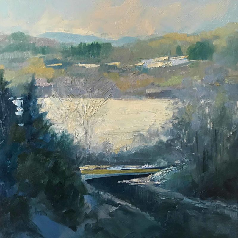 View from the Ridge No. 4, oil on panel, 8 x 8 inches, 2019