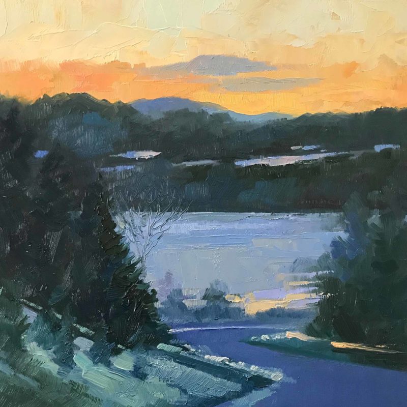View from the Ridge No. 6, oil on panel, 8 x 8 inches, 2019