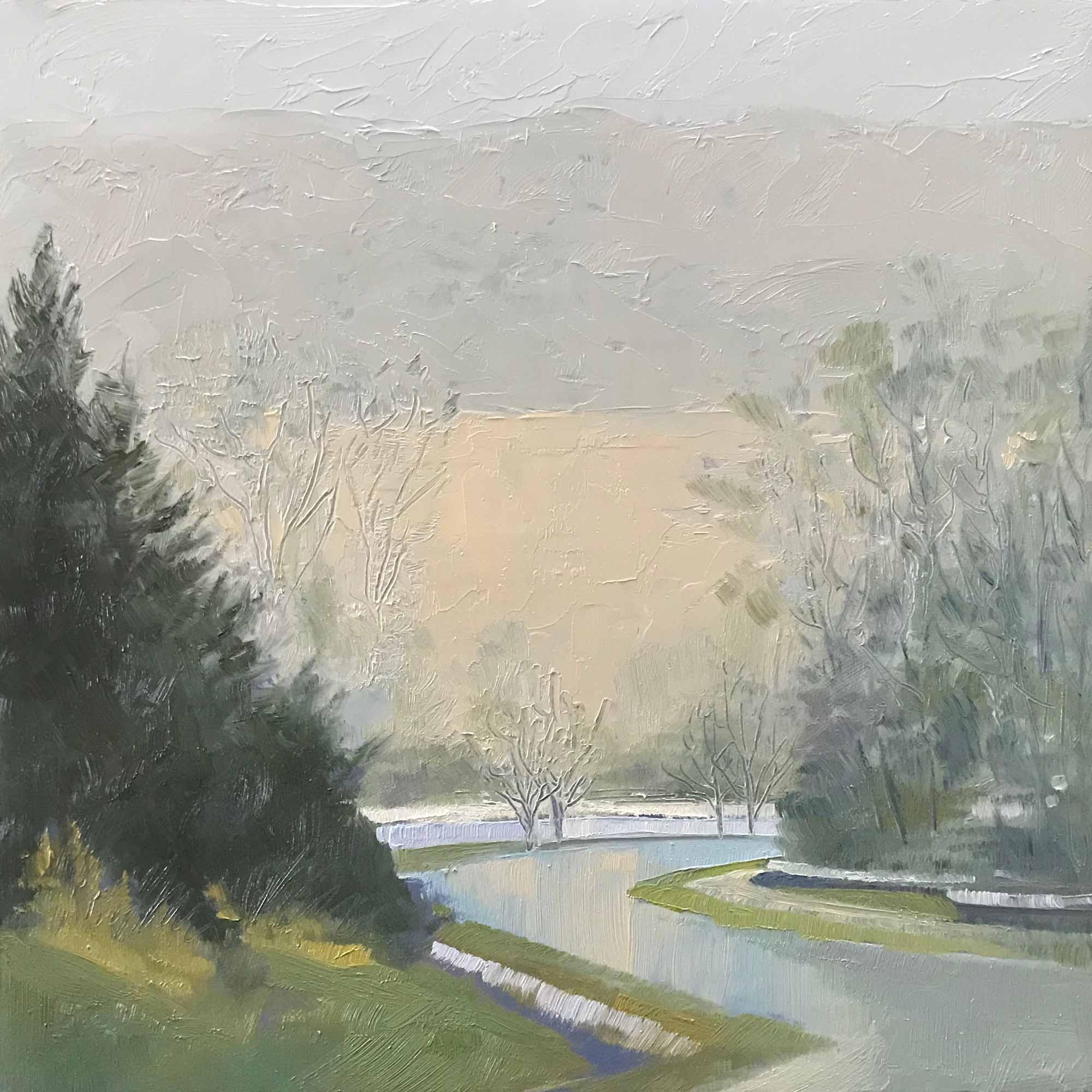 View from the Ridge No. 7, oil on panel, 8 x 8 inches, 2019, SOLD