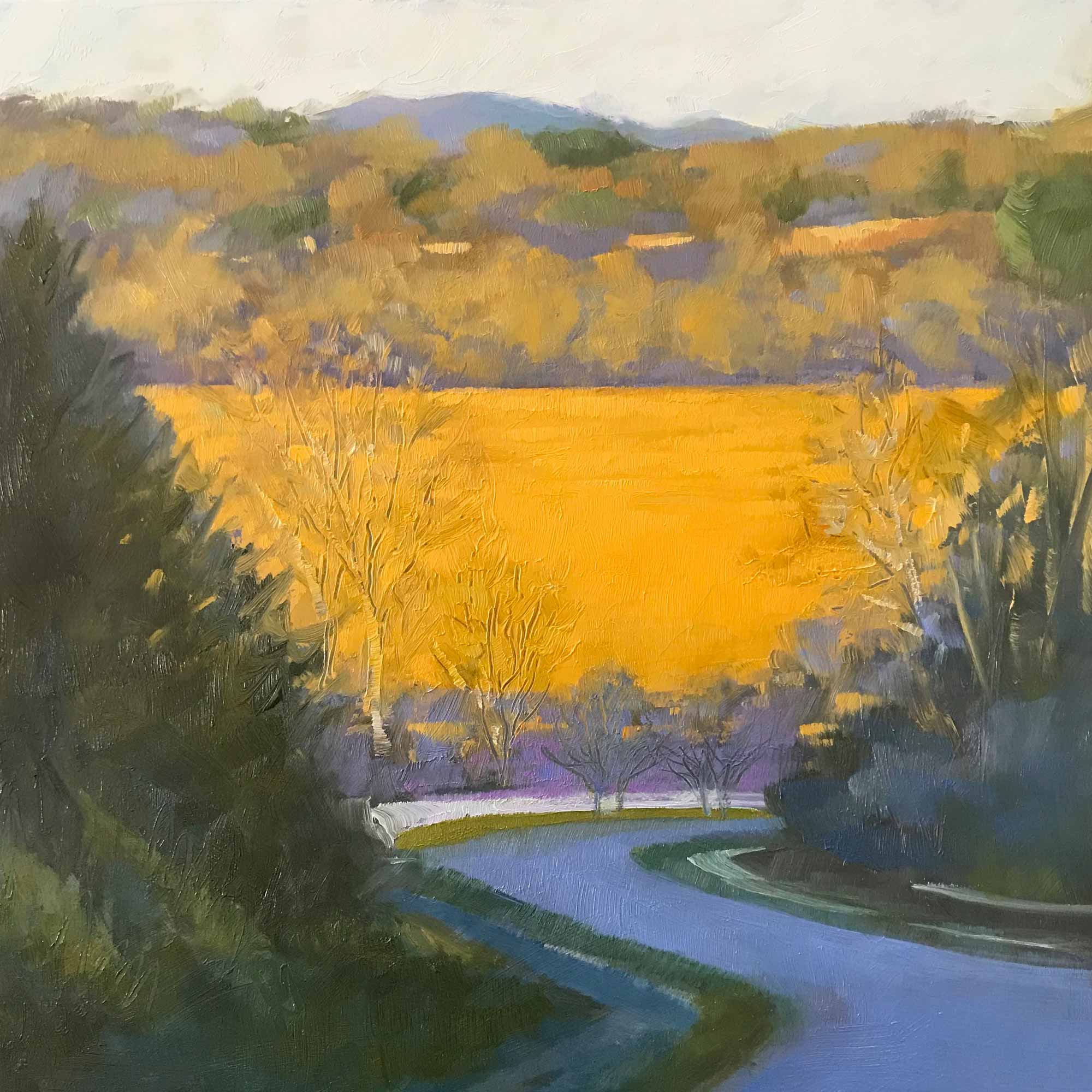 View from the Ridge No. 8, oil on panel, 8 x 8 inches, 2019, SOLD
