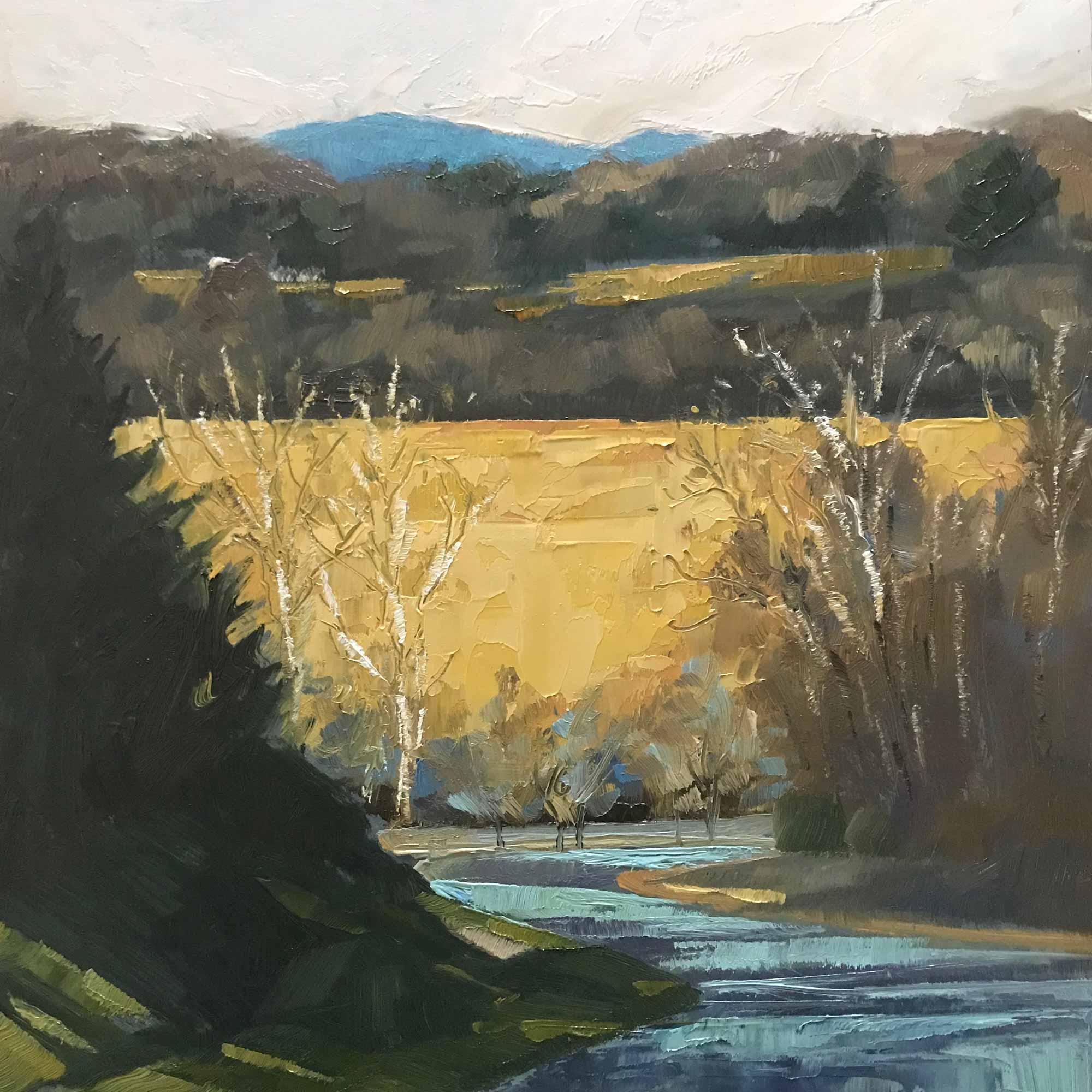 View from the Ridge No. 12, oil on panel, 8 x 8 inches, 2019