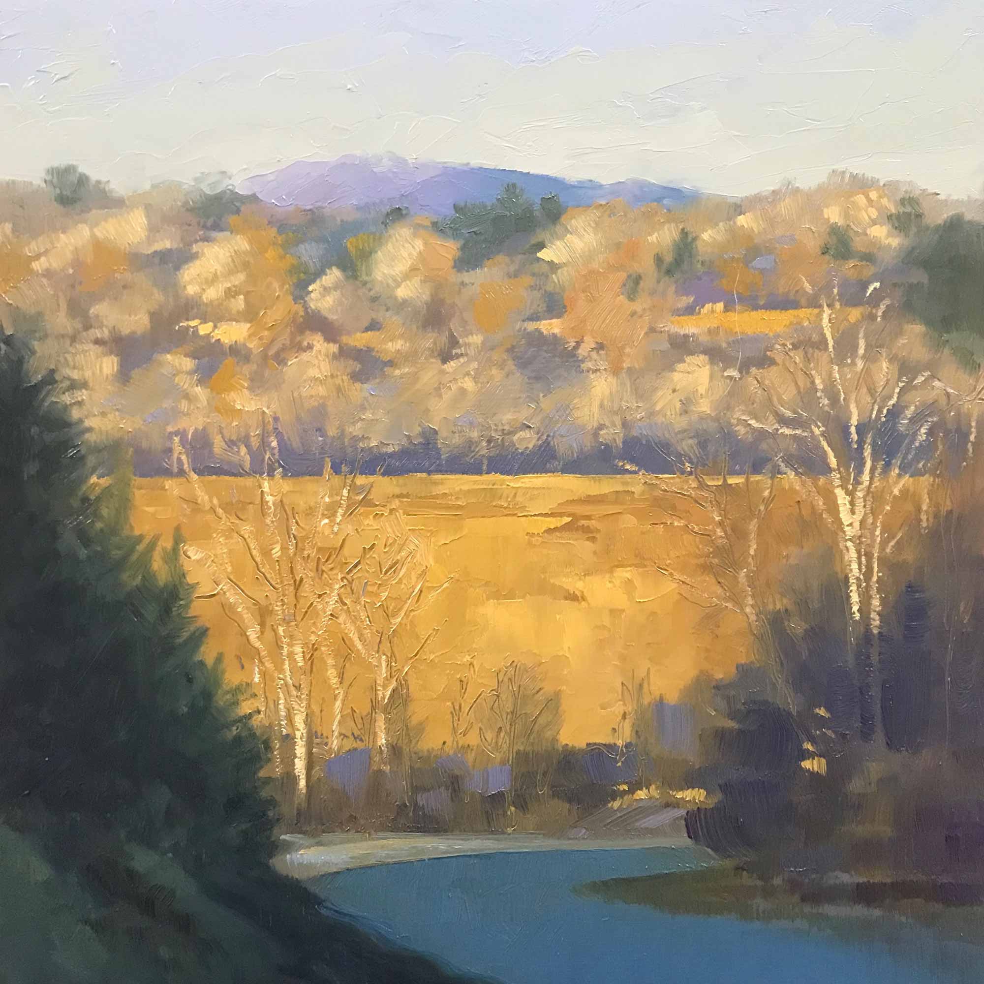 View from the Ridge No. 14, oil on panel, 8 x 8 inches, 2019, SOLD