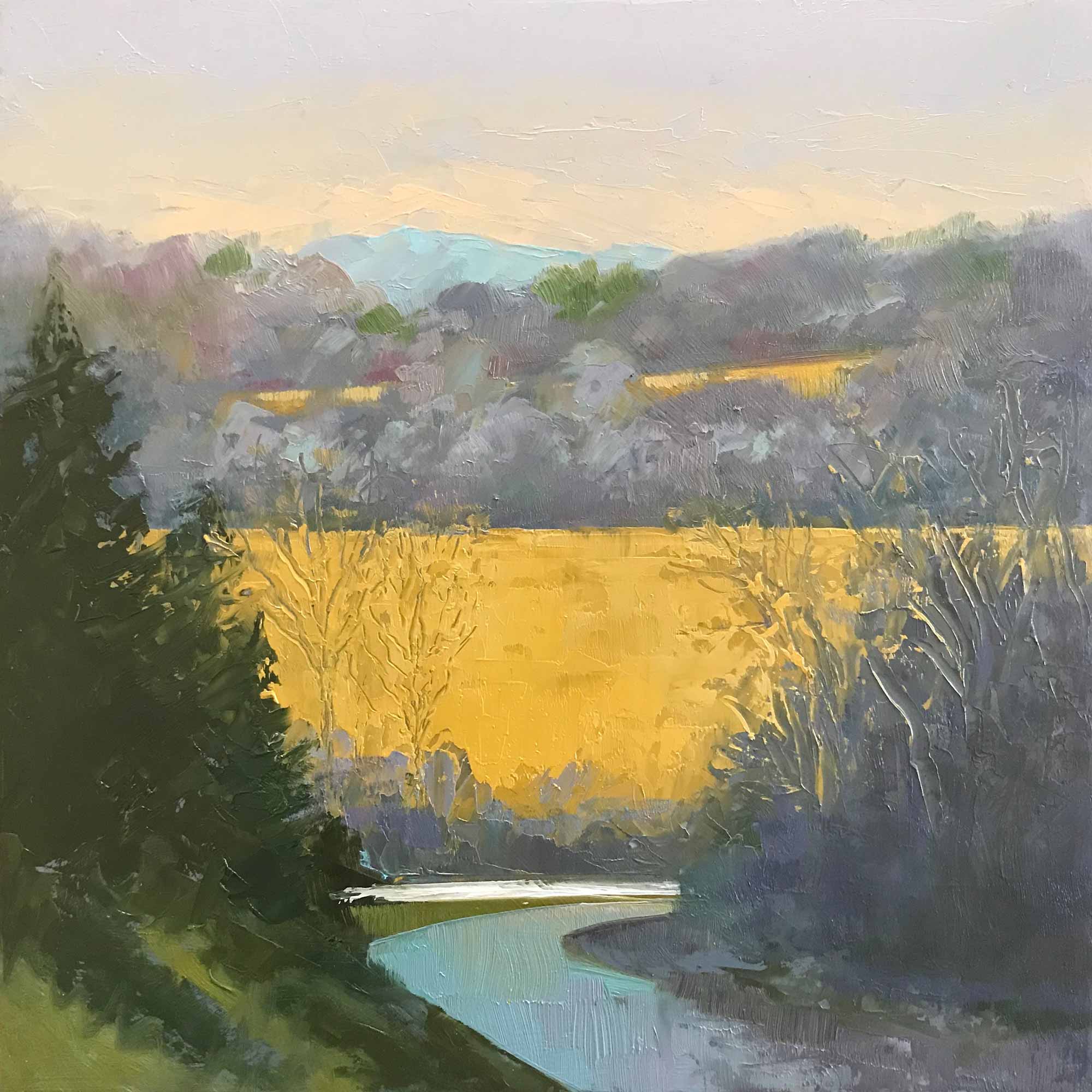 View from the Ridge No. 16, oil on panel, 8 x 8 inches, 2019, SOLD