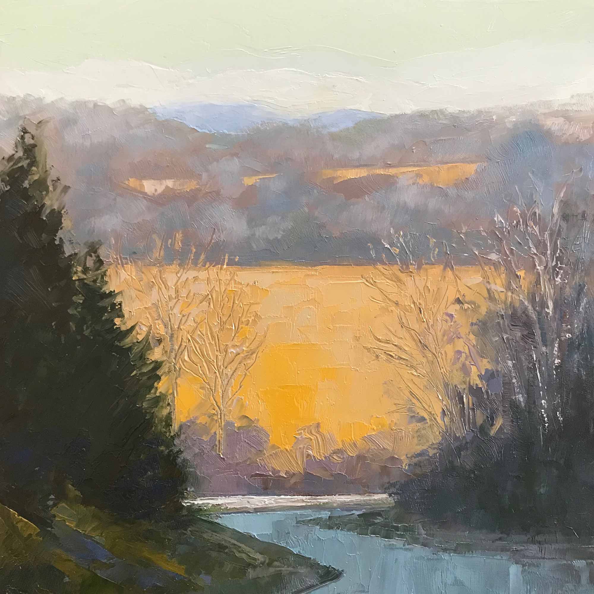 View from the Ridge No. 17, oil on panel, 8 x 8 inches, 2019, SOLD
