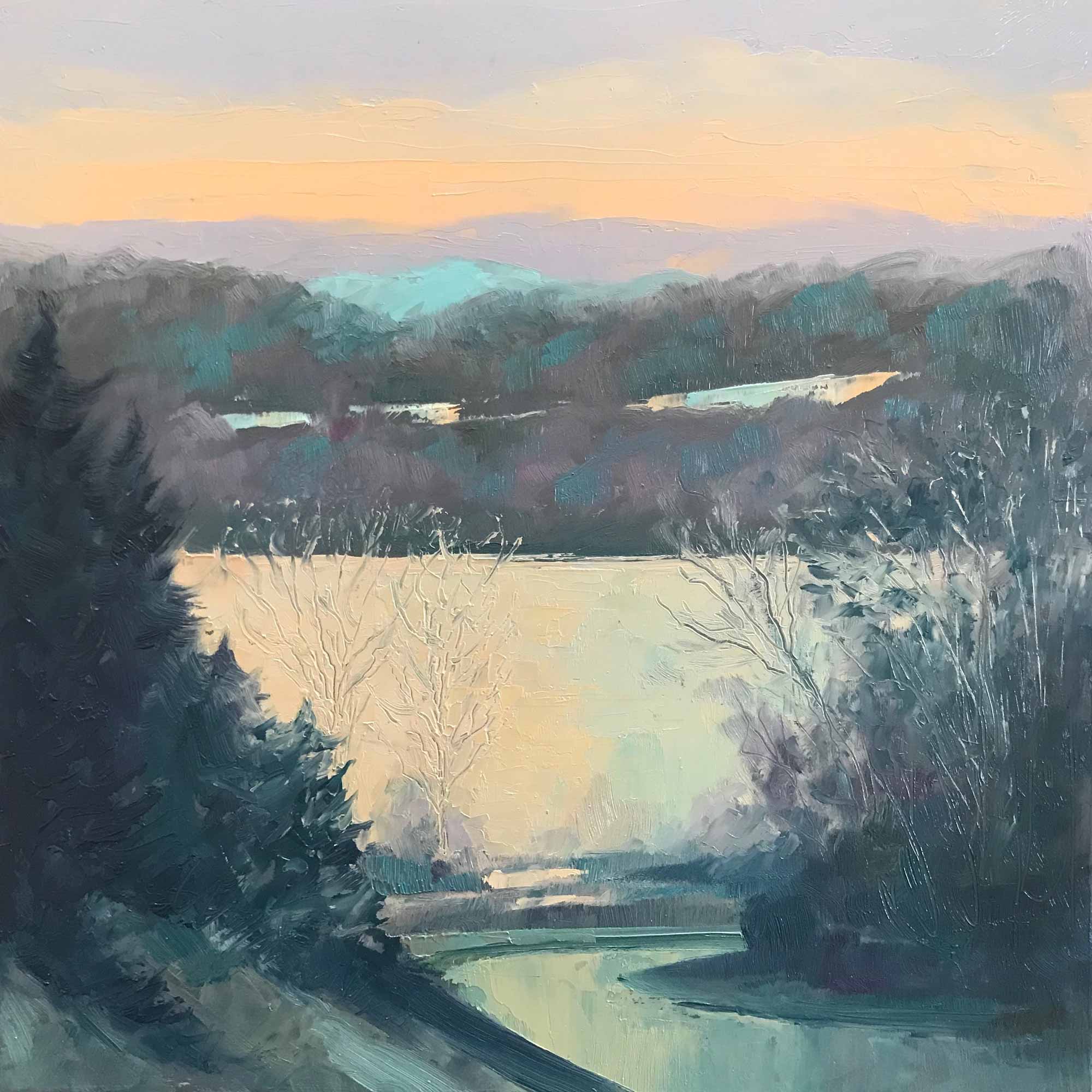 View from the Ridge No. 18, oil on panel, 8 x 8 inches, 2019