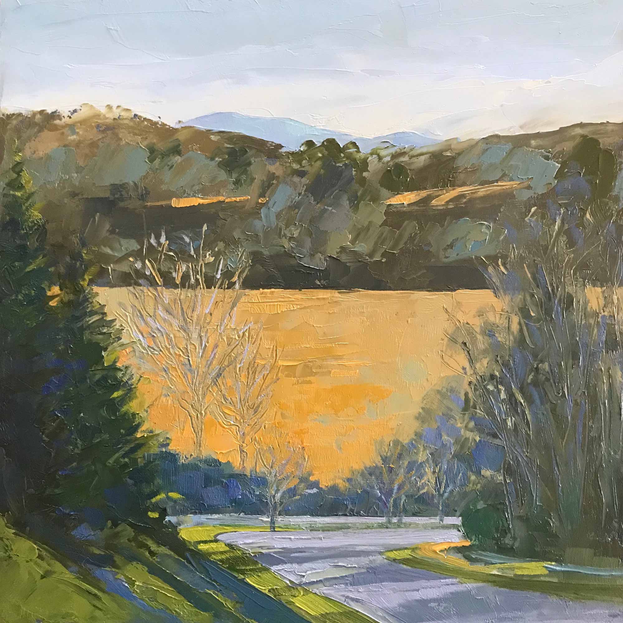 View from the Ridge No. 19, oil on panel, 8 x 8 inches, 2019, SOLD