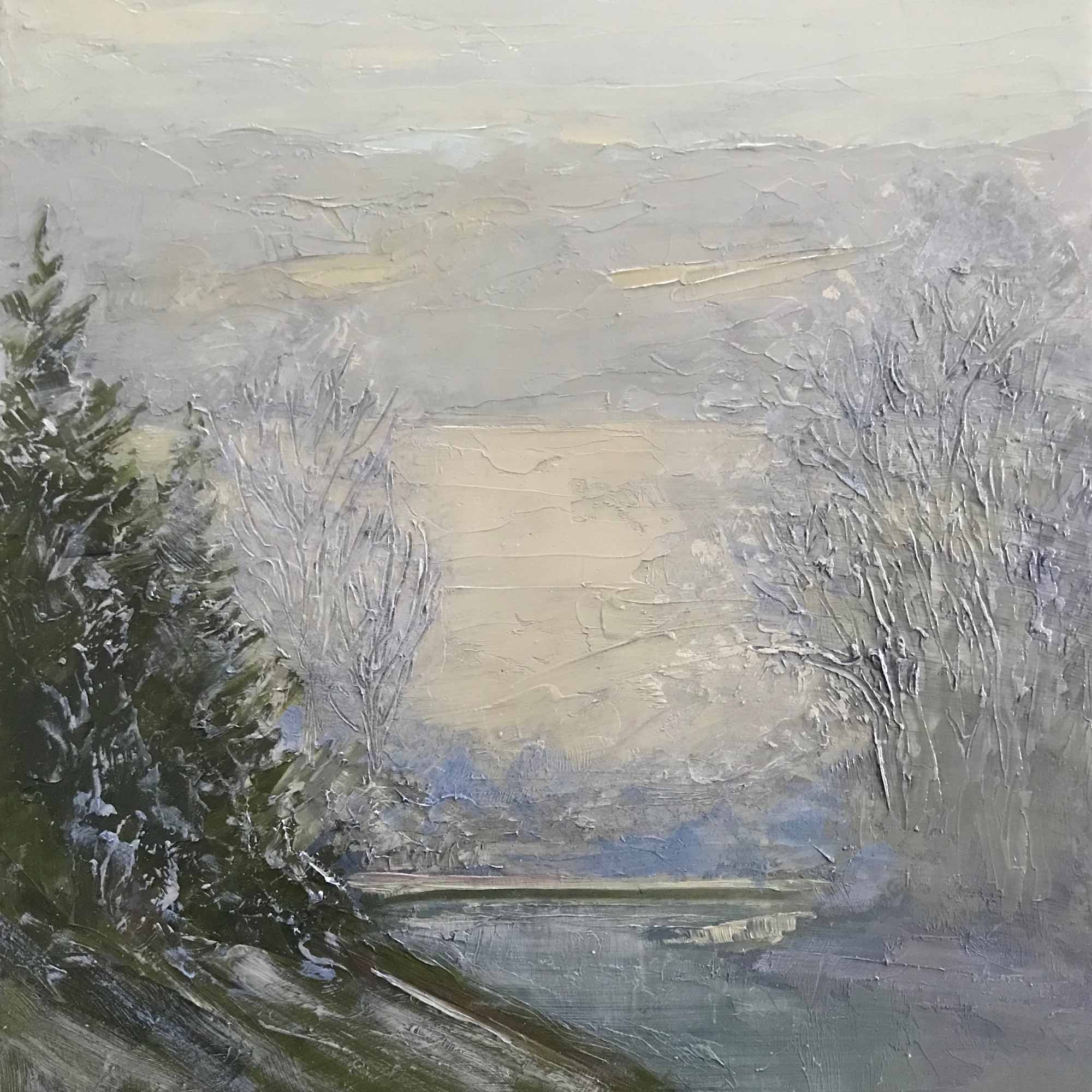 View from the Ridge No. 22, oil on panel, 8 x 8 inches, 2019, SOLD