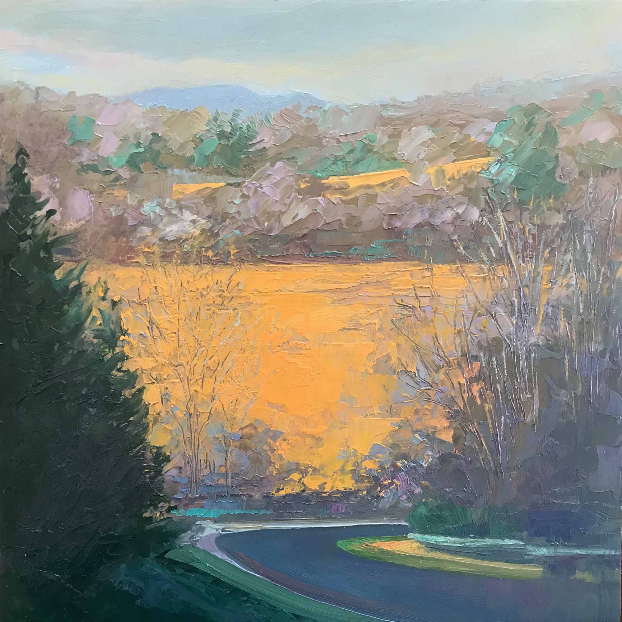 View from the Ridge No. 24, oil on panel, 8 x 8 inches, 2019, SOLD