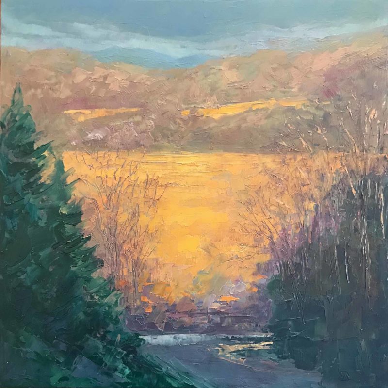 View from the Ridge No. 25, oil on panel, 8 x 8 inches, 2019