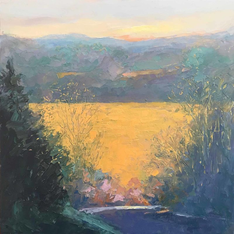 View from the Ridge No. 26, oil on panel, 8 x 8 inches, 2019