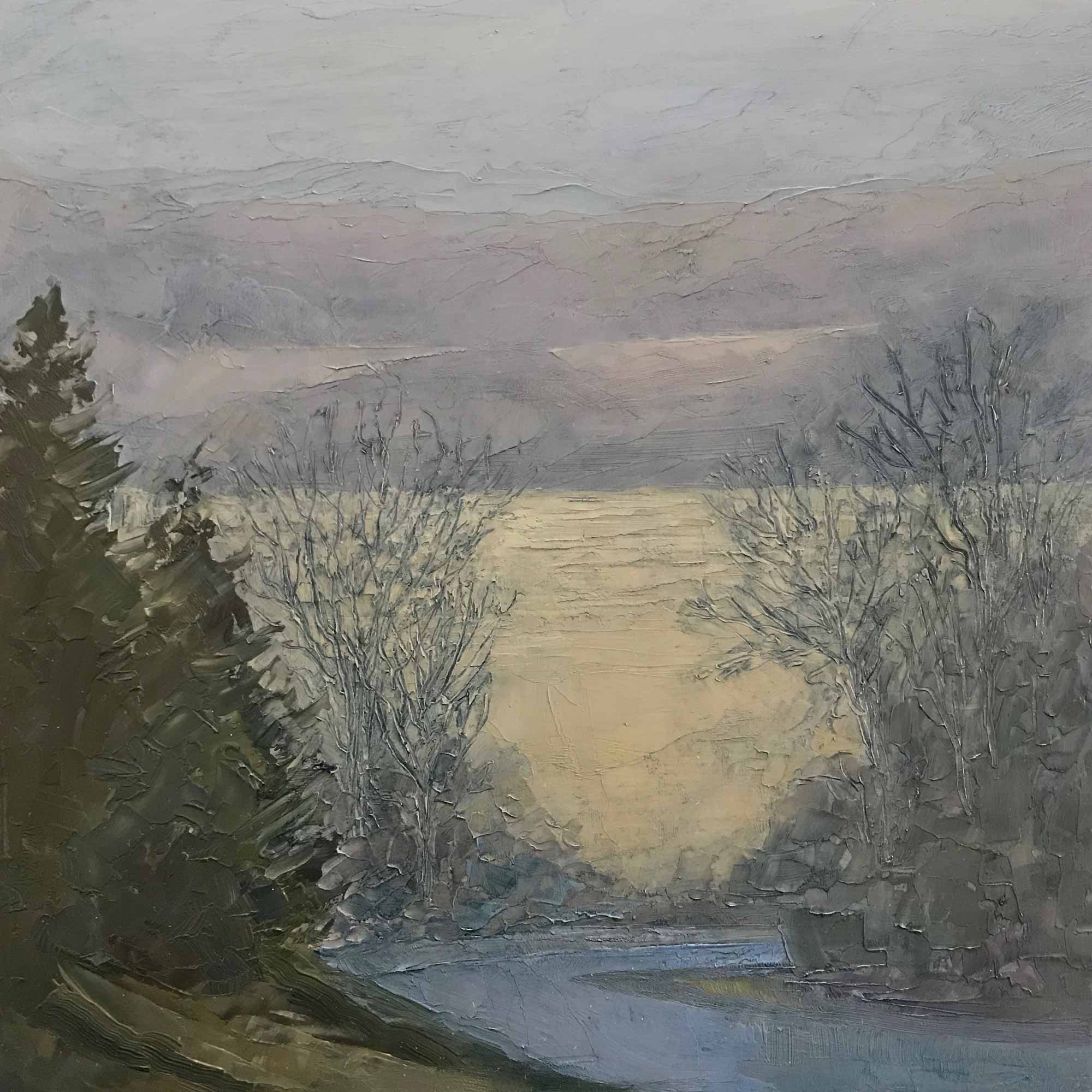 View from the Ridge No. 28, oil on panel, 8 x 8 inches, 2019, SOLD
