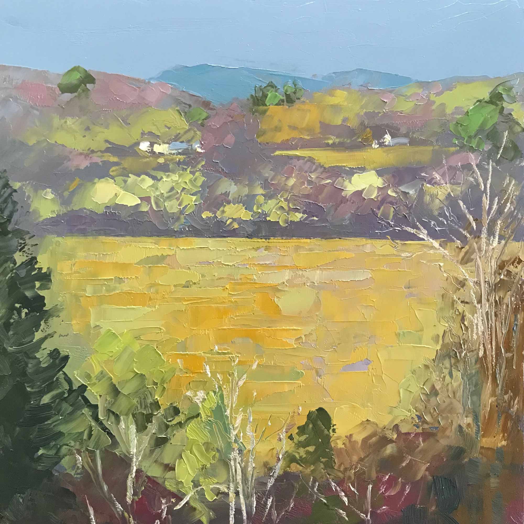 View from the Ridge No. 30, oil on panel, 8 x 8 inches, 2019