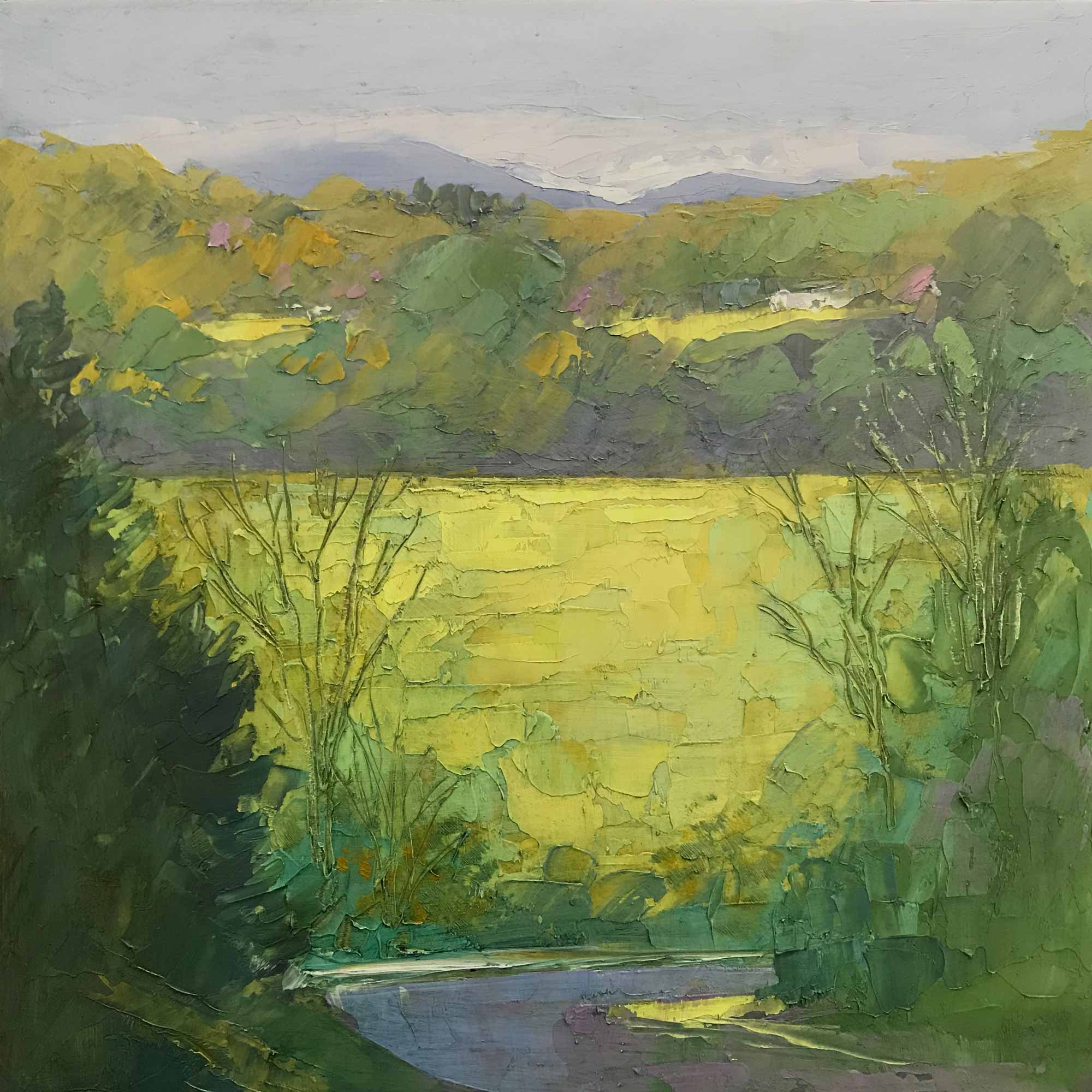 View from the Ridge No. 33, oil on panel, 8 x 8 inches, 2019