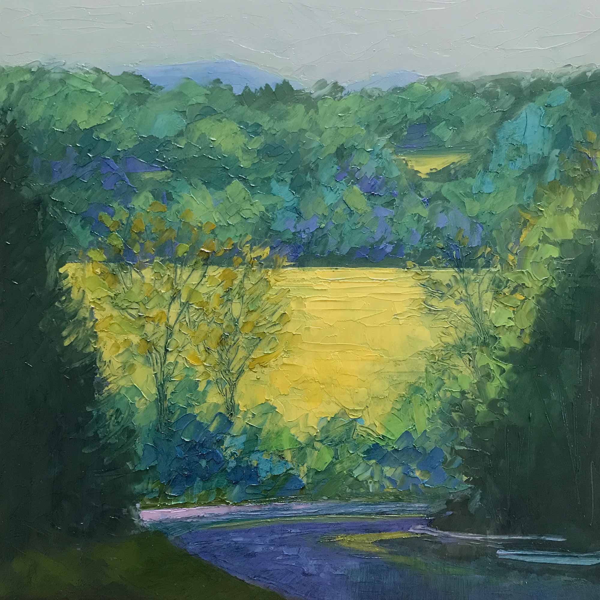 View from the Ridge No. 37, oil on panel, 8 x 8 inches, 2019