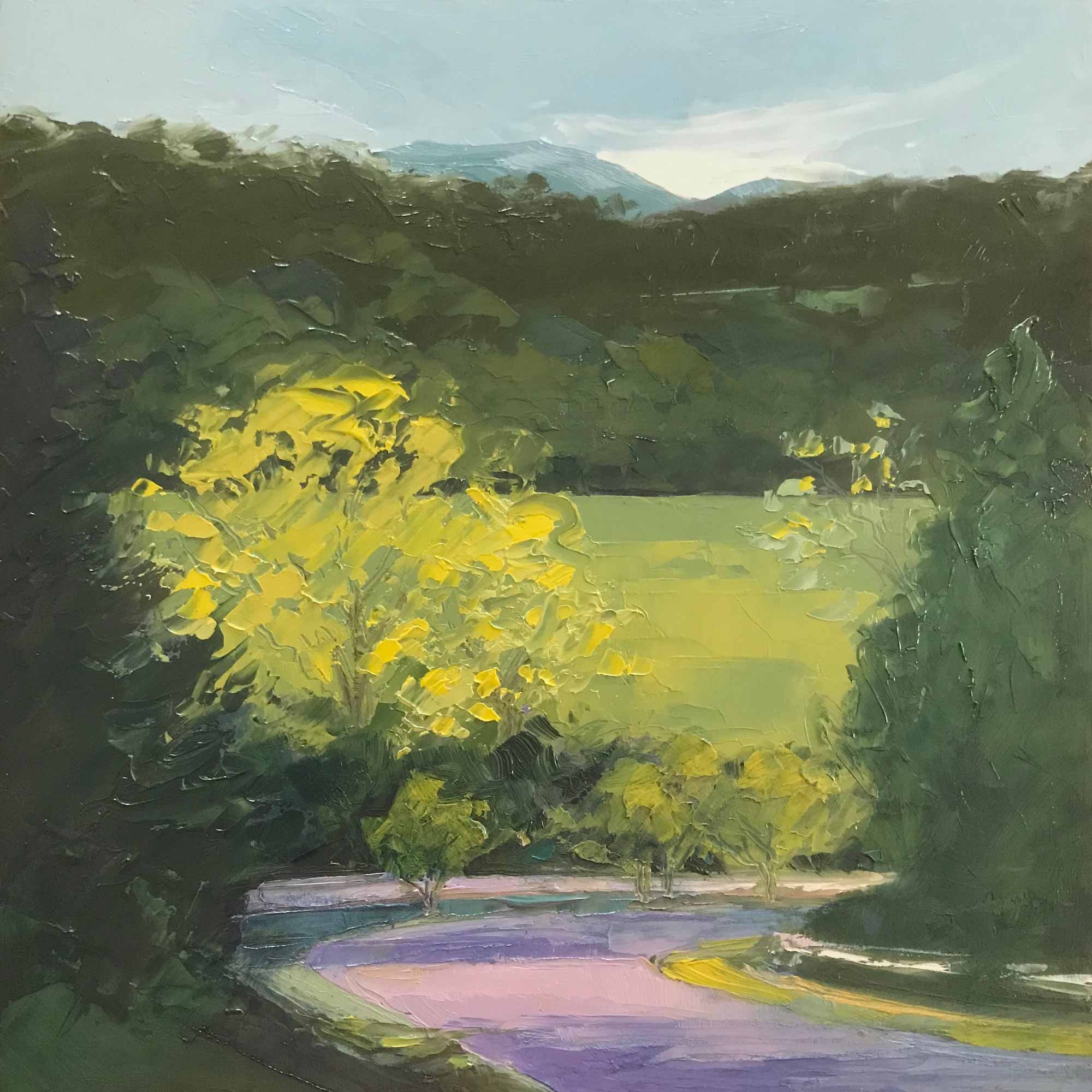 View from the Ridge No. 38, oil on panel, 8 x 8 inches, 2019