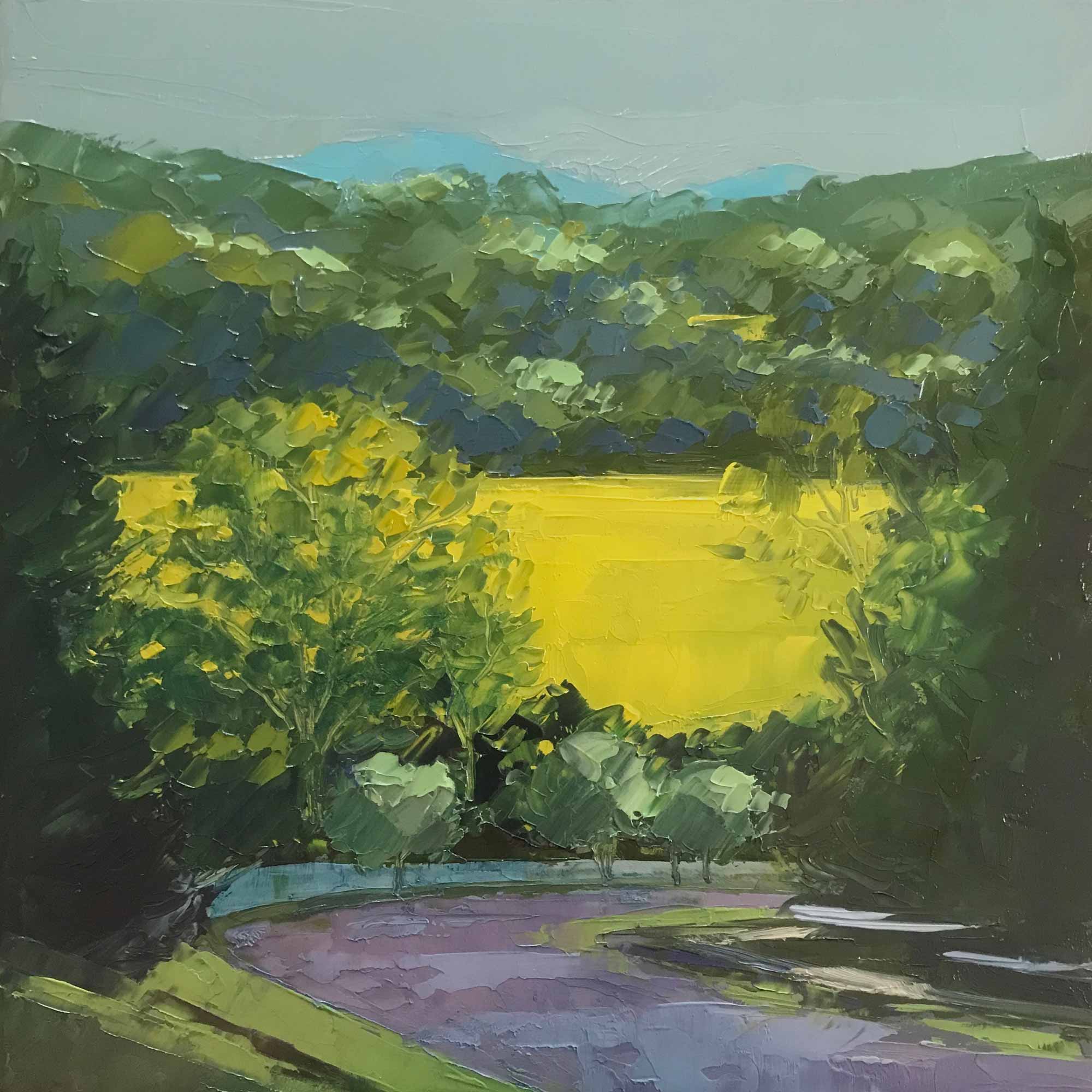 View from the Ridge No. 42, oil on panel, 8 x 8 inches, 2019, SOLD