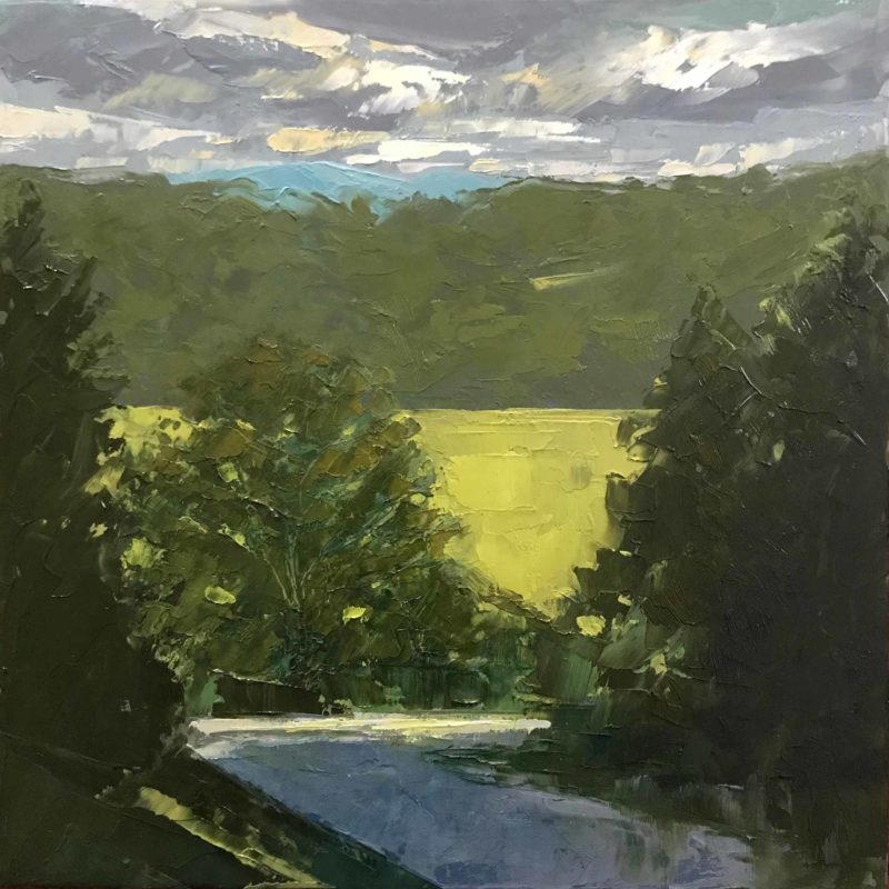 View from the Ridge No. 48, oil on panel, 8 x 8 inches, 2019