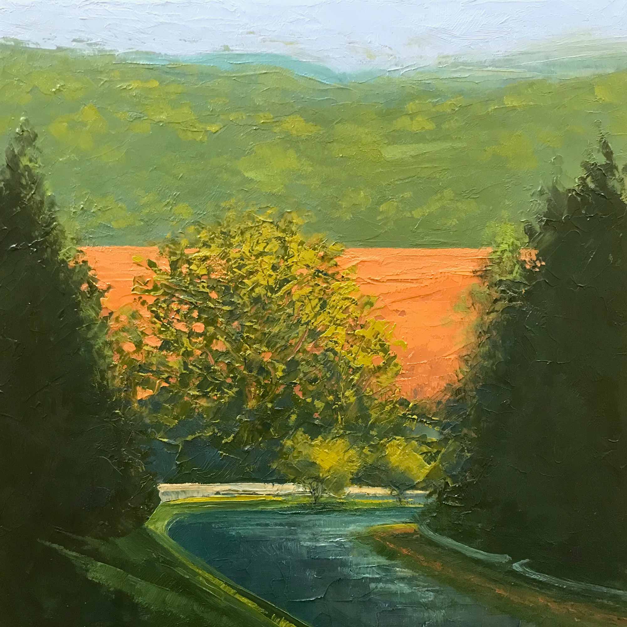 View from the Ridge No. 55, oil on panel, 8 x 8 inches, 2019