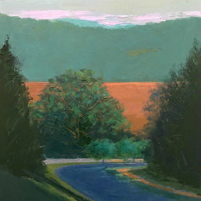 View from the Ridge No. 56, oil on panel, 8 x 8 inches, 2019
