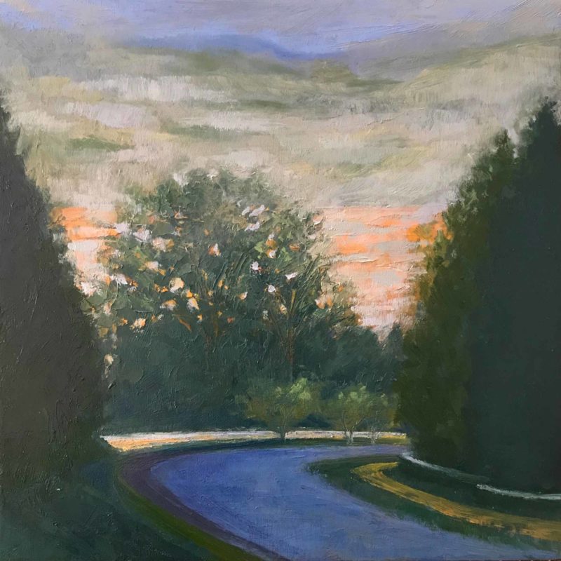 View from the Ridge No. 58, oil on panel, 8 x 8 inches, 2019