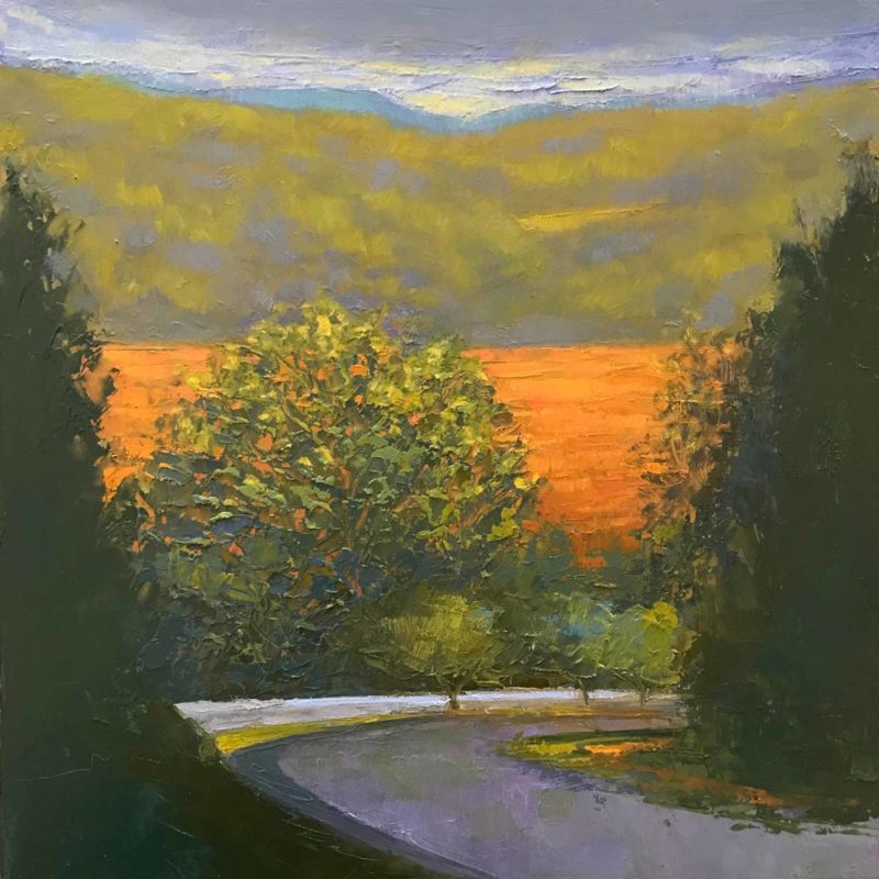 View from the Ridge No. 59, oil on panel, 8 x 8 inches, 2019