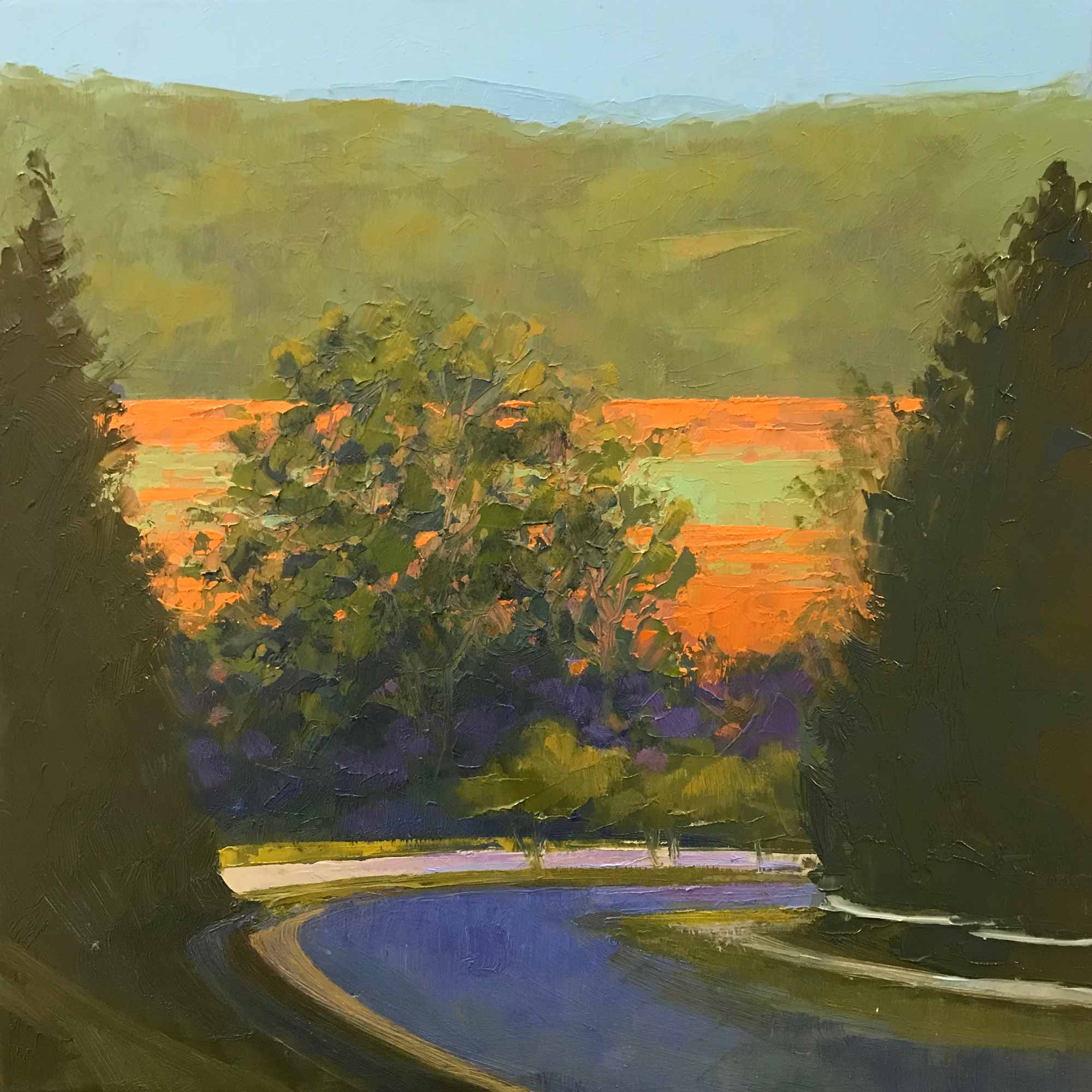 View from the Ridge No. 60, oil on panel, 8 x 8 inches, 2019