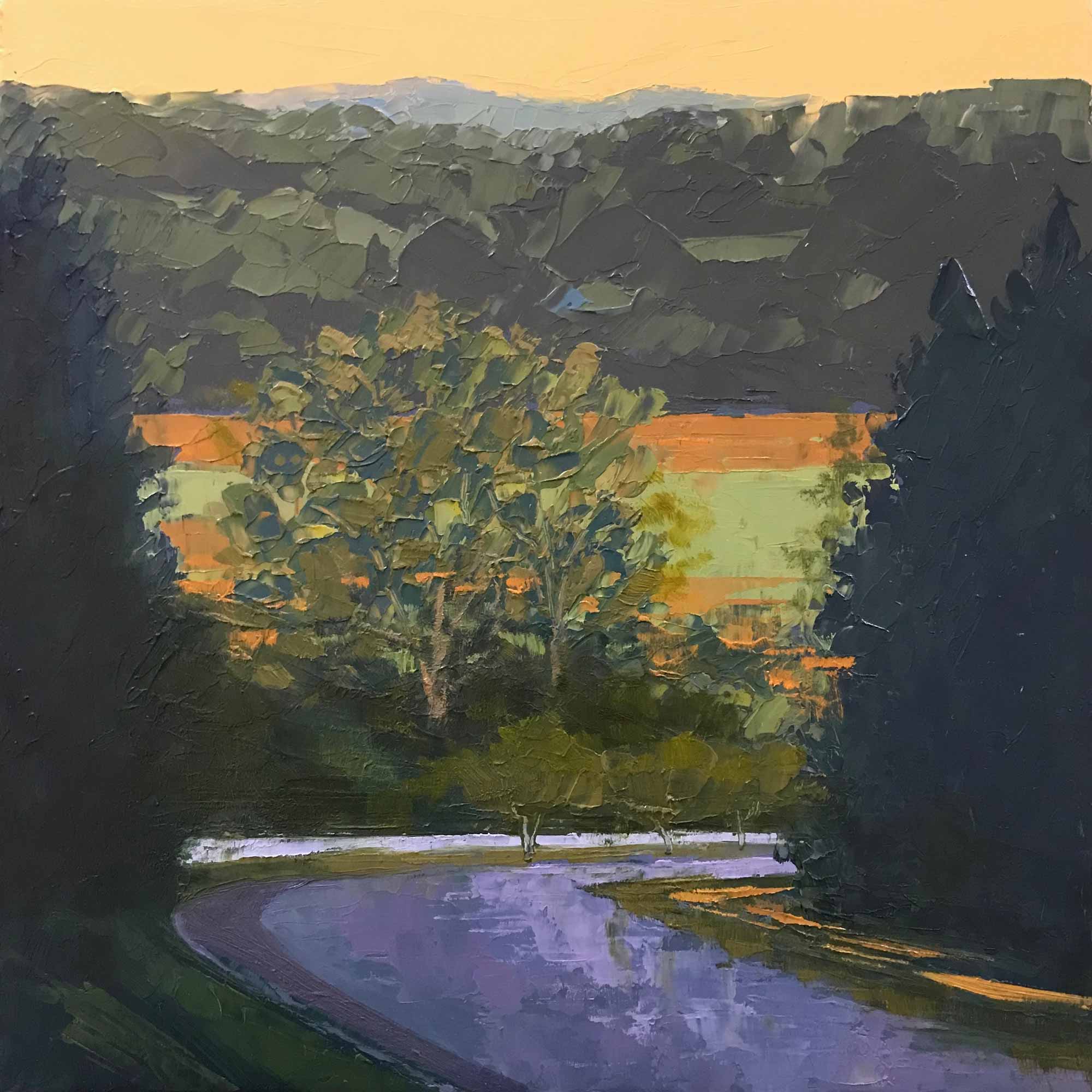 View from the Ridge No. 61, oil on panel, 8 x 8 inches, 2019