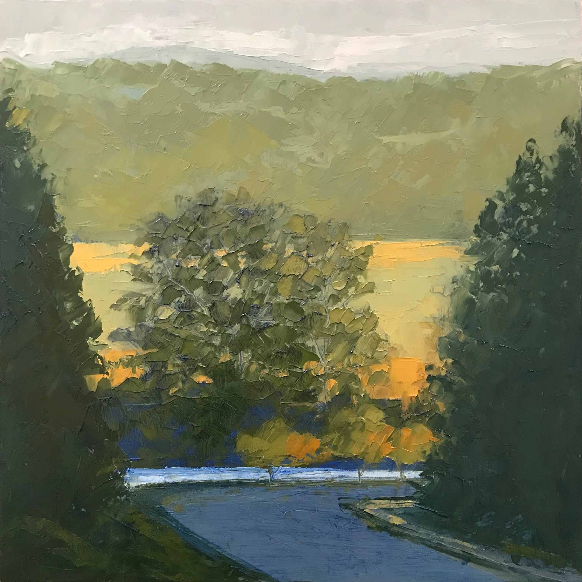 View from the Ridge No. 62, oil on panel, 8 x 8 inches, 2019