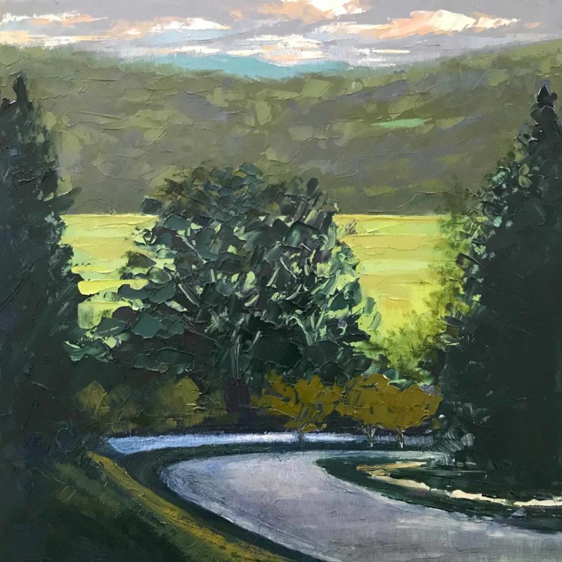 View from the Ridge No. 63, oil on panel, 8 x 8 inches, 2019