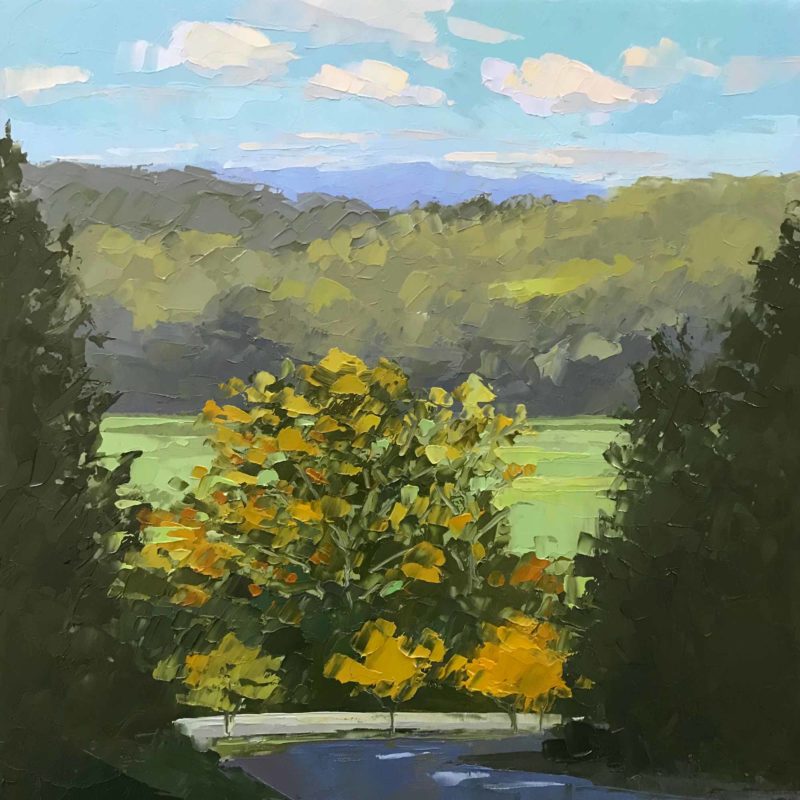 View from the Ridge No. 64, oil on panel, 8 x 8 inches, 2019