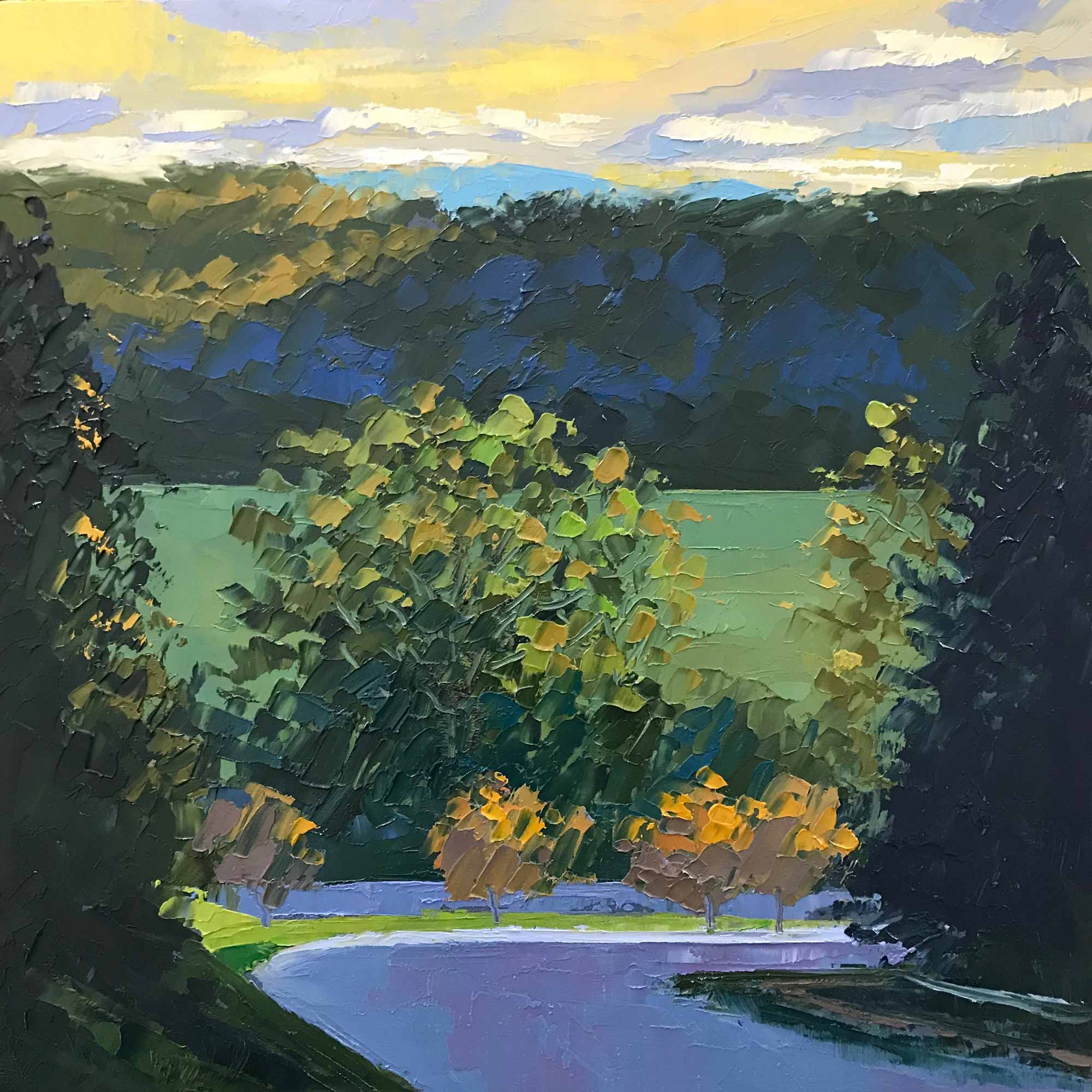 View from the Ridge No. 65, oil on panel, 8 x 8 inches, 2019