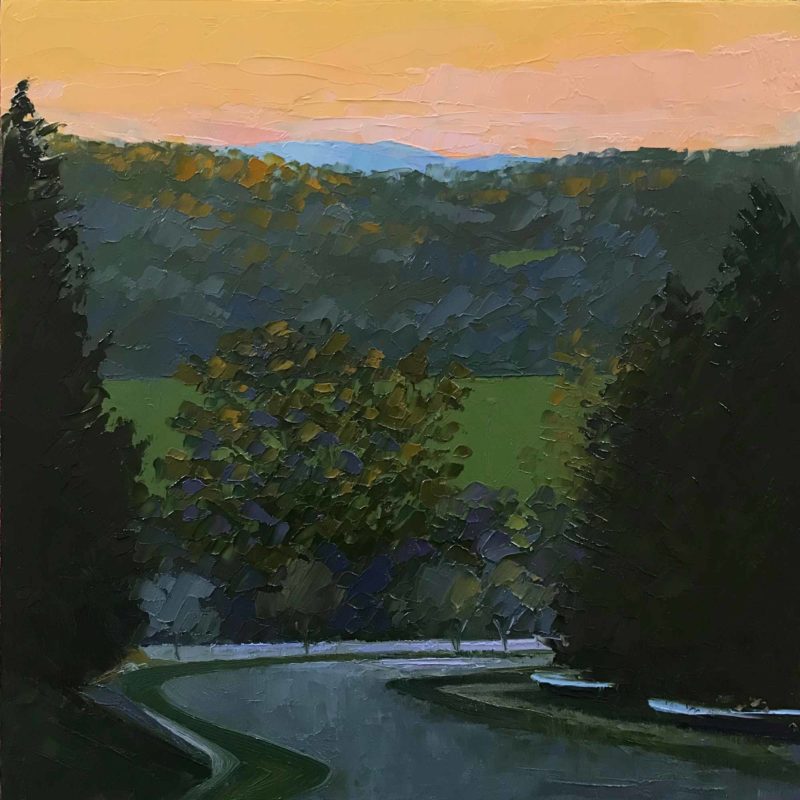 View from the Ridge No. 67, oil on panel, 8 x 8 inches, 2019