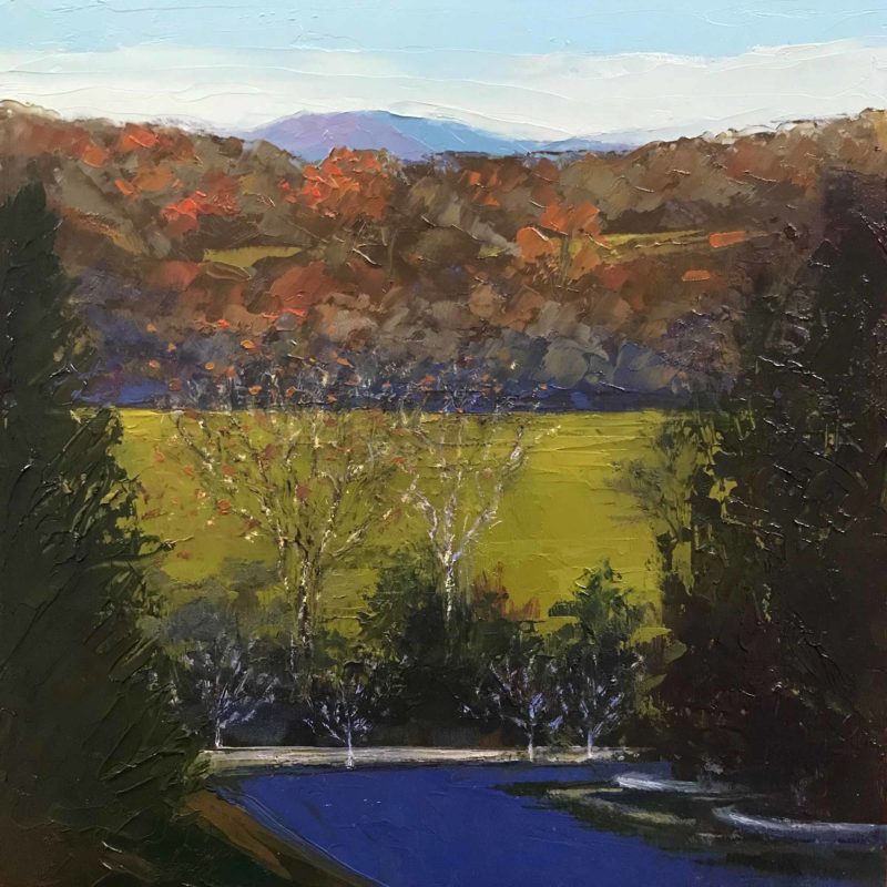 View from the Ridge No. 77, oil on panel, 8 x 8 inches, 2019