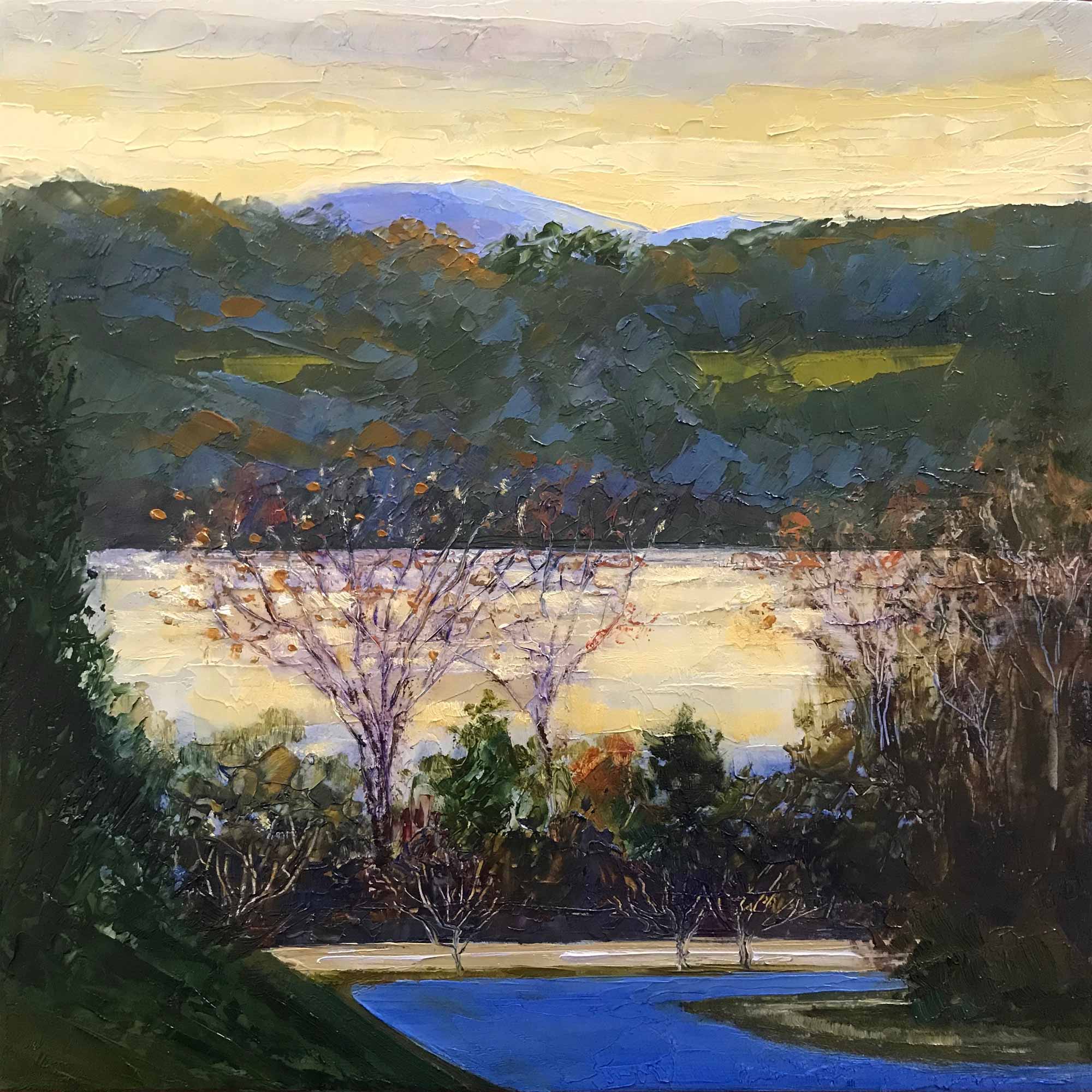 View from the Ridge No. 78, oil on panel, 8 x 8 inches, 2019, SOLD