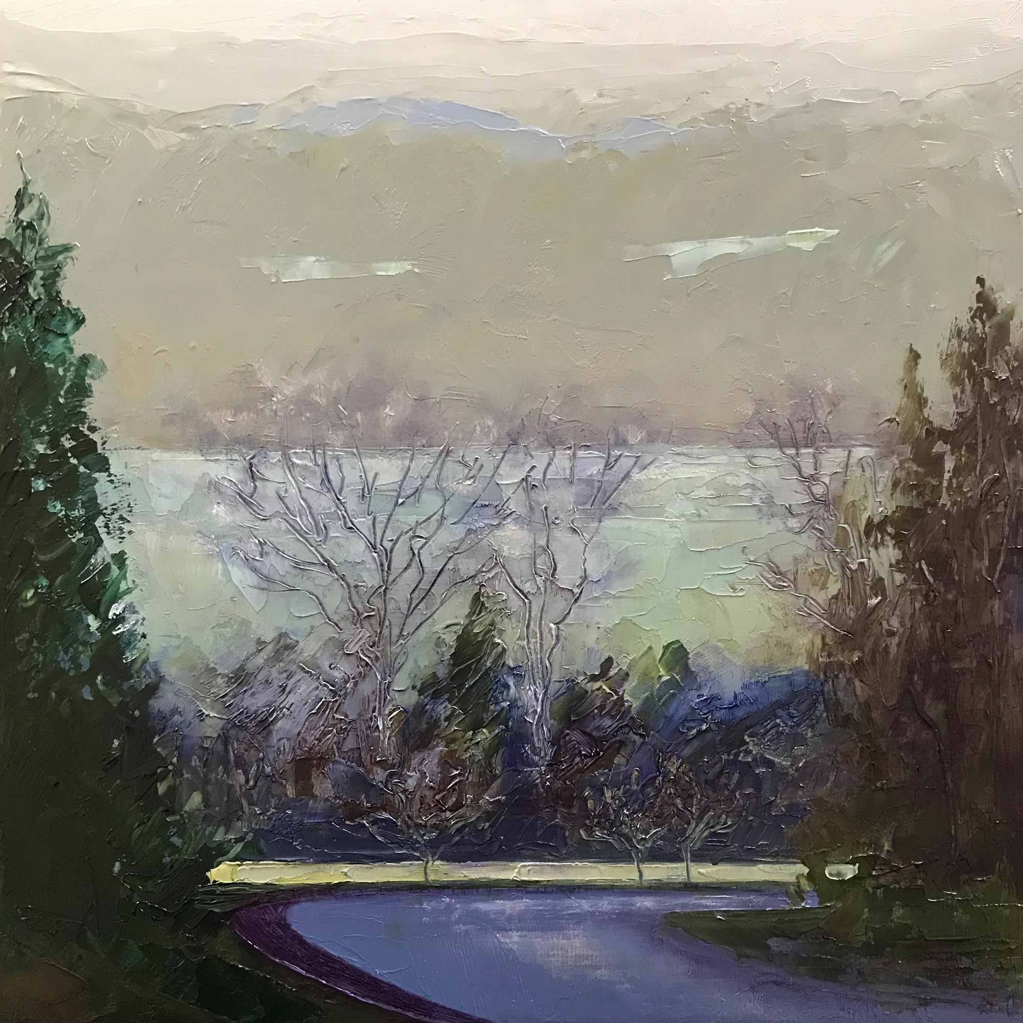 View from the Ridge No. 79, oil on panel, 8 x 8 inches, 2019