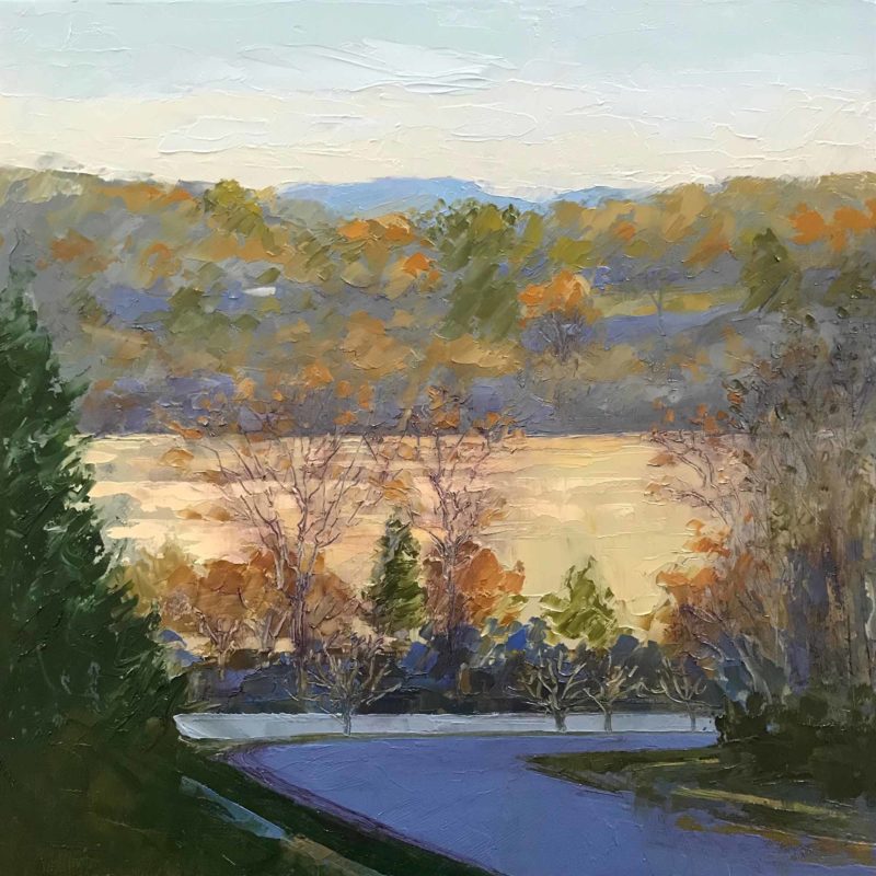 View from the Ridge No. 80, oil on panel, 8 x 8 inches, 2019