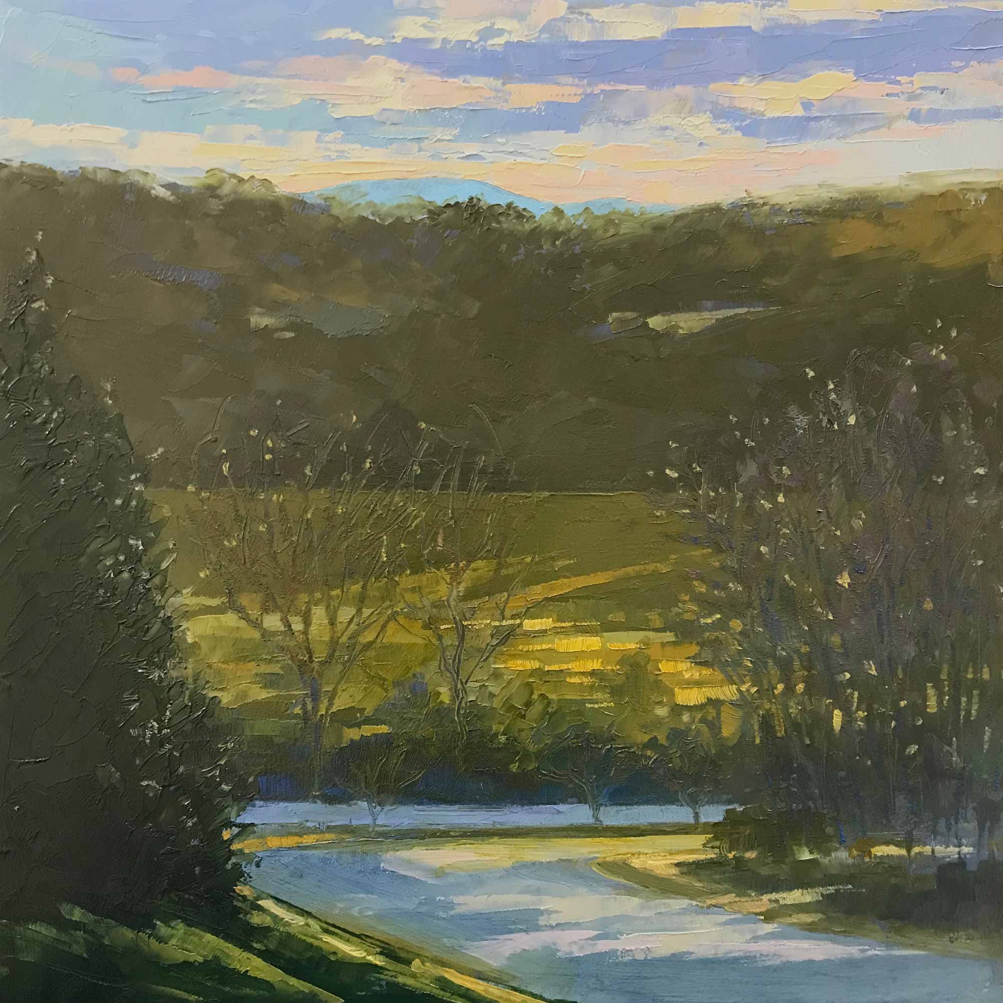 View from the Ridge No. 85, oil on panel, 8 x 8 inches, 2019