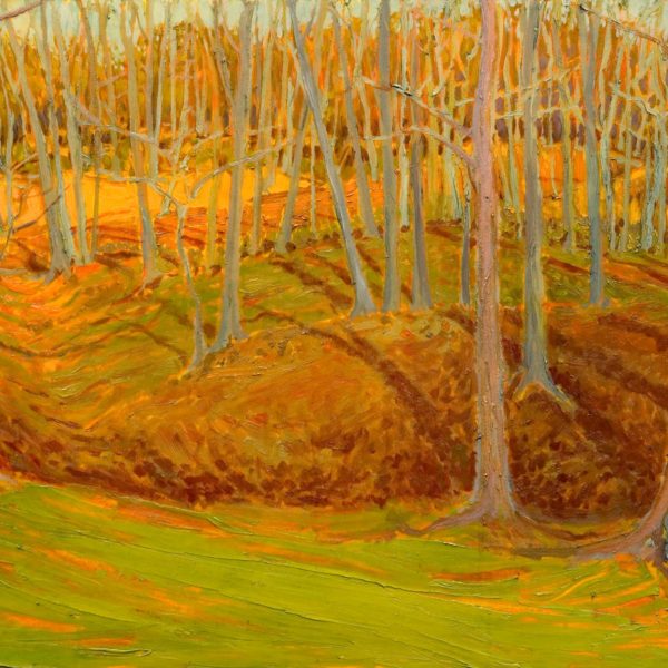 Woodland Curtain, oil on panel, 18 x 36 inches, 2008-011