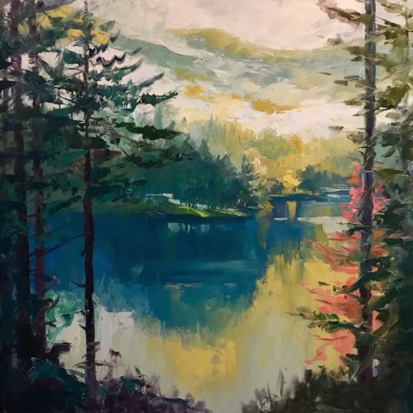 Lake Logan No. 2, oil on panel, 16 x 16 inches, 2018-049, SOLD