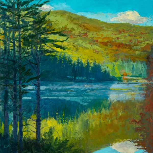Lake Logan No. 3, oil on panel, 16 x 16 inches, 2018-050, SOLD