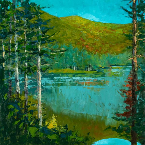 Lake Logan No. 4, oil on panel, 16 x 16 inches, 2018-051, SOLD
