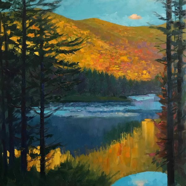 Lake Logan No. 6, oil on panel, 16 x 16 inches, 2018-053, SOLD