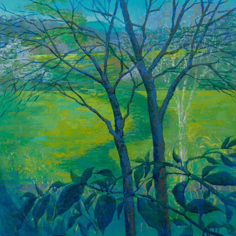 Healing Green, oil on panel, 30 x 30 inches, 2020-006