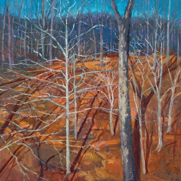 Winter Woods, oil on panel, 16 x 16 inches, 2021-004