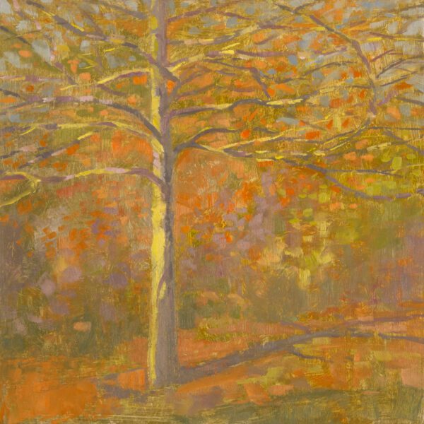 Black Gum: Hazy Morning, oil on panel, 8 x 8 inches, 2021-061