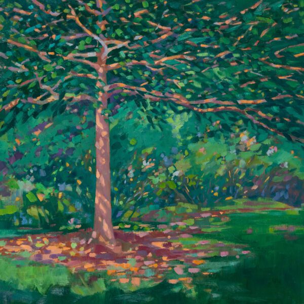 Black Gum: MidSummer, oil on panel, 16 x 16 inches, 2022-019